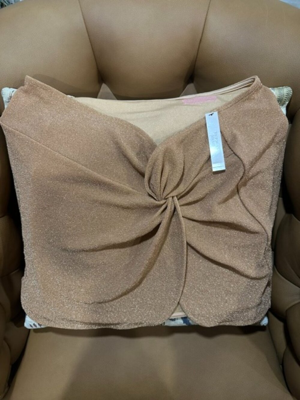 Victoria's Secret Gold Shimmer Swim Mini Skirt XL/XXL  -NWT